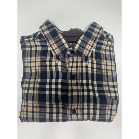 Haggar Plaid Button Down Shirt - XL - Picture 4 of 5